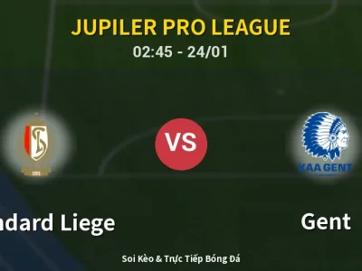 Kết Quả: Standard Liege 0-4 Gent – Highlight & Bàn Thắng | Jupiler Pro League