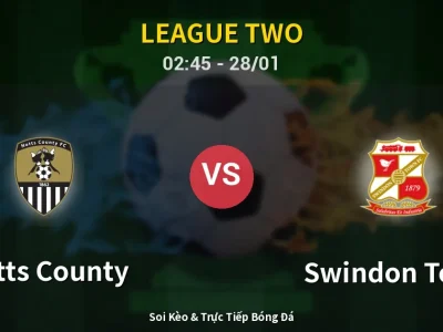 Kết Quả: Notts County 2-1 Swindon Town – Highlight & Bàn Thắng | League Two