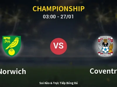 Kết Quả: Norwich 2-1 Coventry – Highlight & Bàn Thắng | Championship