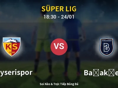 🔴 Trực Tiếp: Kayserispor 0-0 Başakşehir – Link Xem Süper Lig (Full HD)