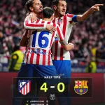 Atletico Madrid 4-0 Barcelona: Thảm bại kinh hoàng, Barca 'vỡ trận' trước lượt về 1
