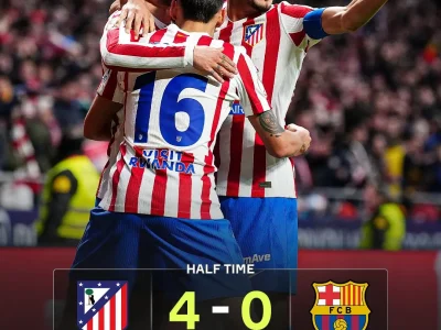 Atletico Madrid 4-0 Barcelona: Thảm bại kinh hoàng, Barca ‘vỡ trận’ trước lượt về