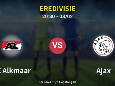 🔴 Trực Tiếp: AZ Alkmaar 0-0 Ajax – Link Xem Eredivisie (Full HD)