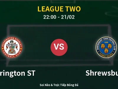 🔴 Trực Tiếp: Accrington ST 0-1 Shrewsbury – Link Xem League Two (Full HD)