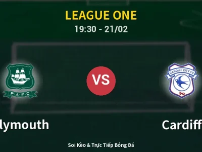 Kết Quả: Plymouth 5-2 Cardiff – Highlight & Bàn Thắng | League One