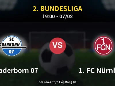 Kết Quả: SC Paderborn 07 2-1 1. FC Nürnberg – Highlight & Bàn Thắng | 2. Bundesliga