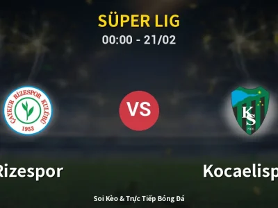 Kết Quả: Rizespor 2-0 Kocaelispor – Highlight & Bàn Thắng | Süper Lig