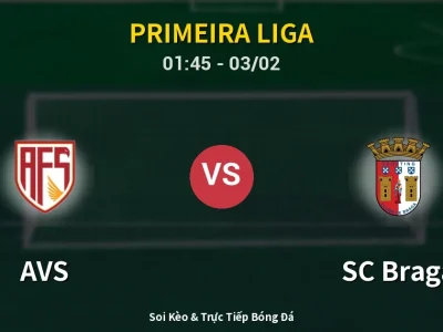 Kết Quả: AVS 0-4 SC Braga – Highlight & Bàn Thắng | Primeira Liga