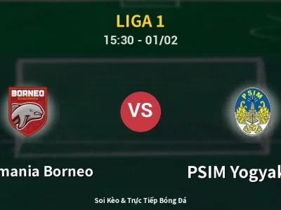 Kết Quả: Pusamania Borneo 2-1 PSIM Yogyakarta – Highlight & Bàn Thắng | Liga 1