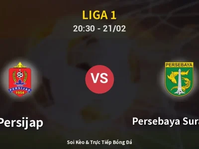 🔴 Trực Tiếp: Persijap 2-0 Persebaya Surabaya – Link Xem Liga 1 (Full HD)