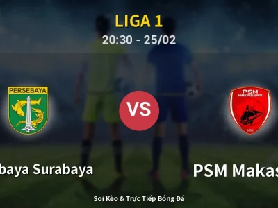 🔴 Trực Tiếp: Persebaya Surabaya 1-0 PSM Makassar – Link Xem Liga 1 (Full HD)