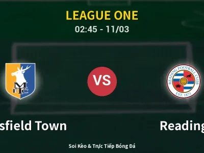 Kết Quả: Mansfield Town 1-0 Reading – Highlight & Bàn Thắng | League One