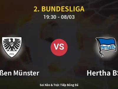 🔴 Trực Tiếp: Preußen Münster 1-1 Hertha BSC – Link Xem 2. Bundesliga (Full HD)