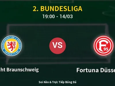 Soi Kèo Eintracht Braunschweig vs Fortuna Düsseldorf – 19:00 14/03 | Nhận Định, Dự Đoán Tỷ Số