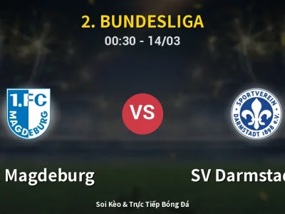 Kết Quả: 1. FC Magdeburg 1-1 SV Darmstadt 98 – Highlight & Bàn Thắng | 2. Bundesliga