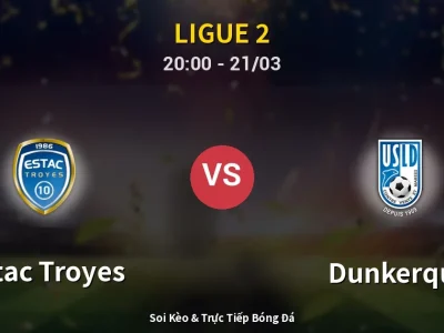 🔴 Trực Tiếp: Estac Troyes 2-1 Dunkerque – Link Xem Ligue 2 (Full HD)
