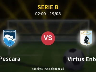 Kết Quả: Pescara 3-0 Virtus Entella – Highlight & Bàn Thắng | Serie B