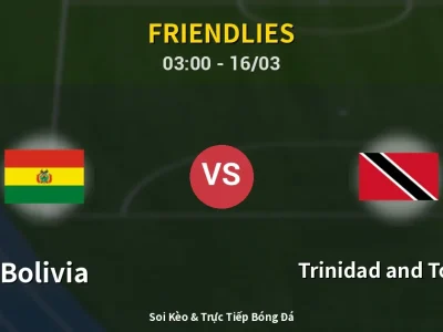Kết Quả: Bolivia 3-0 Trinidad and Tobago – Highlight & Bàn Thắng | Friendlies