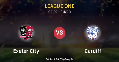 Exeter City vs Cardiff 14/03