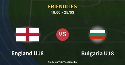 England U18 vs Bulgaria U18 25/03